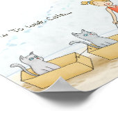 Poster Comment promener un chat drôle (Coin)