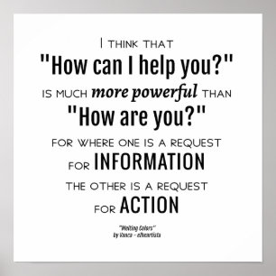 Poster Comment puis-je vous aider - devis
