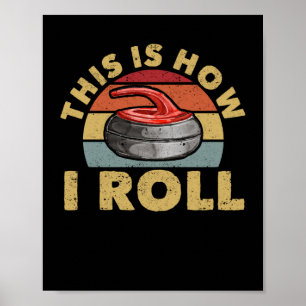 Poster Comment rouler le joueur de curling fan de sports 