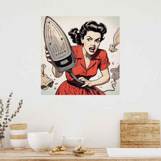 Poster Comment s'est passé votre journée 1950's Romance C (Cuisine)