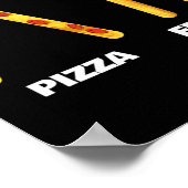 Poster Comment skier Drôle Moniteur de ski Pizza Frites F (Coin)