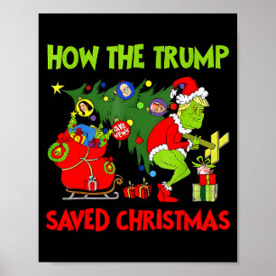 Poster Comment Trump a sauvé Noël Drôle de Noël Trump