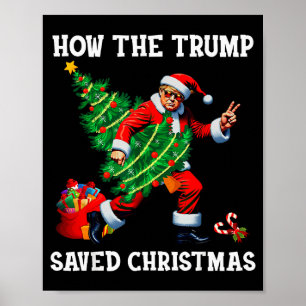 Poster Comment Trump a sauvé Noël Drôle de Noël Trump