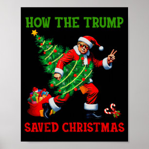 Poster Comment Trump a sauvé Noël Drôle de Noël Trump