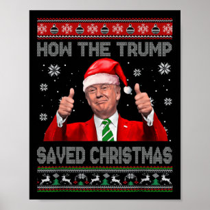 Poster Comment Trump A Sauvé Noël Drôle Trump Diluant Tru