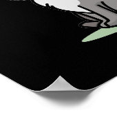 Poster Comment tu fais Funny Baby Wolf Pun Dark BG (Coin)