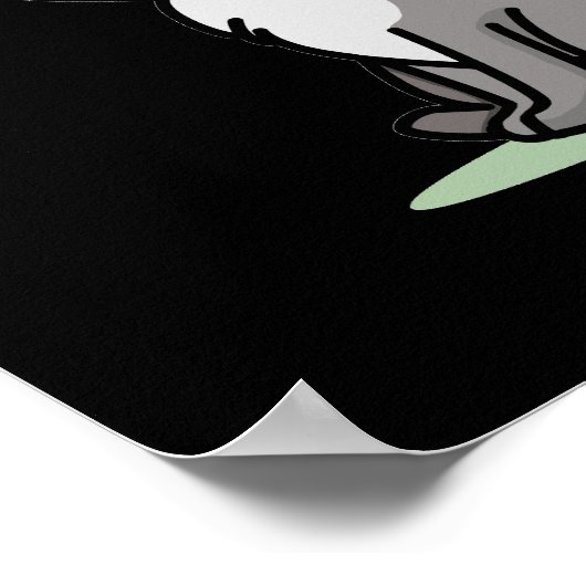 Poster Comment tu fais Funny Baby Wolf Pun Dark BG (Coin)