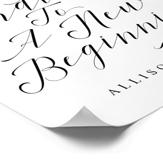 Poster Comment un Mariage de calligraphie chic et doux si (Coin)