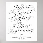 Poster Comment un Mariage de calligraphie chic et doux si (Devant)