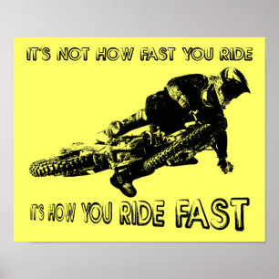 Poster Comment vous conduisez une moto cross rapide affic