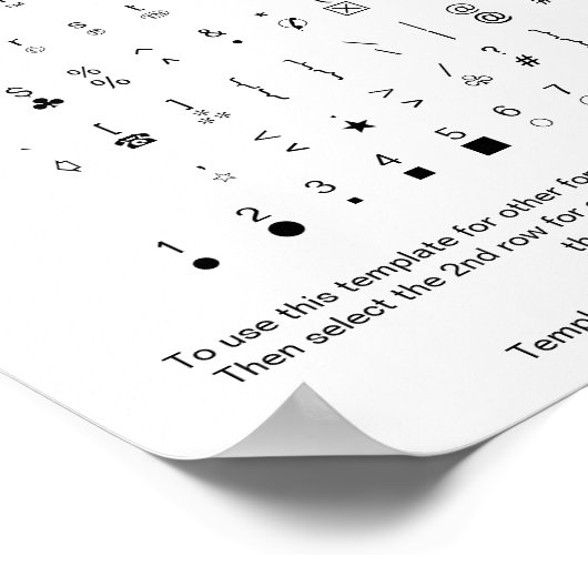 Poster Commercial PX Font Character Sheet for Zazzle (Coin)