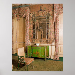 Poster Commode et chaise dans la chambre à coucher d'état