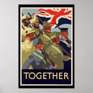 Poster Commonwealth de 2ÈME GUERRE MONDIALE ensemble