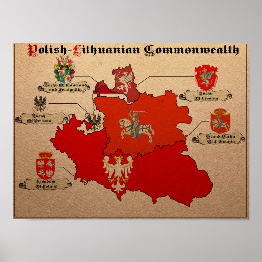 Poster Commonwealth lituanien polonais (Devant)