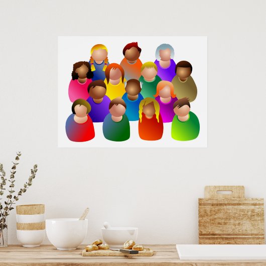 Poster Communauté diversifiée (Cuisine)