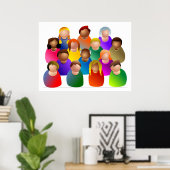 Poster Communauté diversifiée (Bureau à domicile)