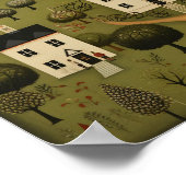 Poster Communauté rurale Art populaire américain (Coin)