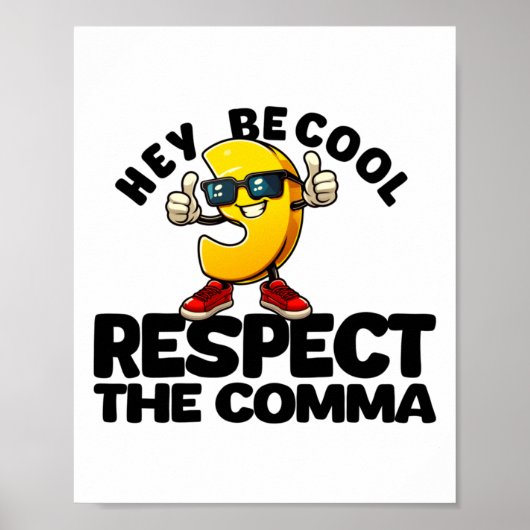 Poster Commune Respect Grammaire Règles Design Texte Noir (Devant)