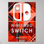 Poster Commutateur Nintendo Abstrait (Devant)