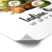 Poster Comores Cocotier Océan Indien Île Tropicale Gps V (Coin)