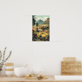 Poster Comores Illustration Voyage Art Rétro (Cuisine)