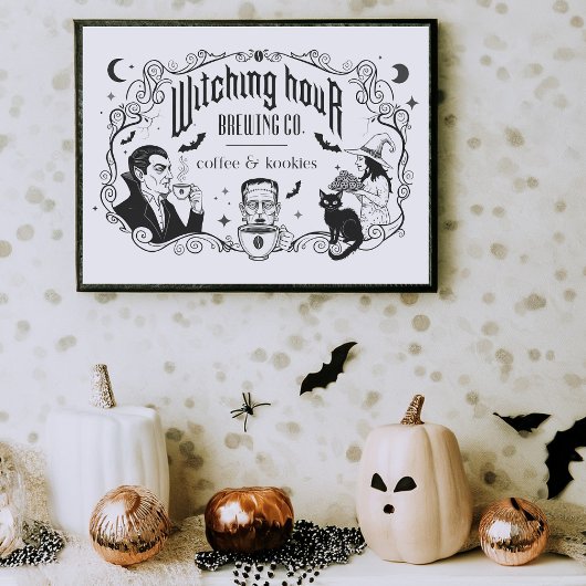 Poster Compagnie de café épouvantable d'Halloween Impress