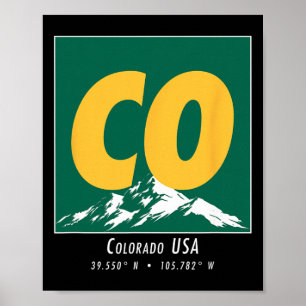 Poster Compagnie de randonnée et de ski du Colorado Spo v