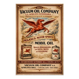 Poster compagnie d'huile mobile