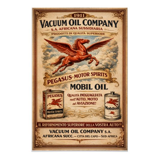 Poster compagnie d'huile mobile (Devant)