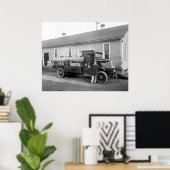 Poster Compagnie pétrolière Camion, début des années 1900 (Bureau à domicile)