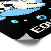 Poster Compagnon Phoque Équipé Pixel Art Phoque Vibes Rét (Coin)