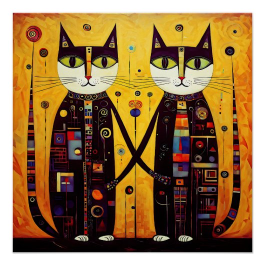Poster Compagnons Abstraits : Un conte de deux chats (Devant)