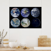 Poster Comparaison D'Image De Vues Iconiques De La Planèt (Cuisine)