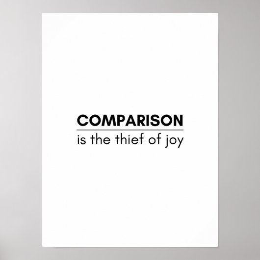 Poster Comparaison est le voleur de joie - Motivational P (Devant)
