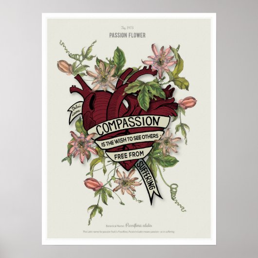 Poster Compassion - Citation du Dalaï Lama (Devant)