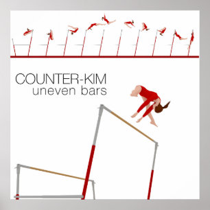 Poster Compétence de barre inégale de gymnastique