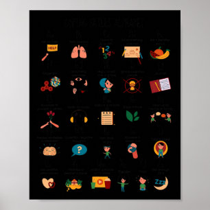 Poster Compétences d'adaptation Alphabet Conseiller scola