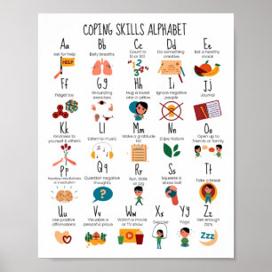 Poster Compétences d'adaptation Alphabet Conseiller scola