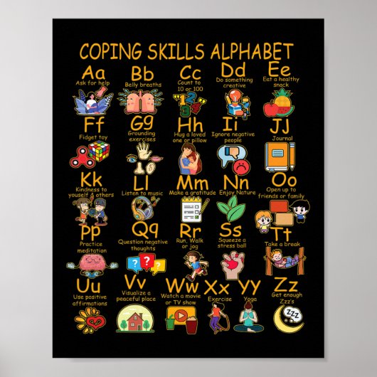 Poster Compétences d'adaptation Alphabet Sensibilisation  (Devant)