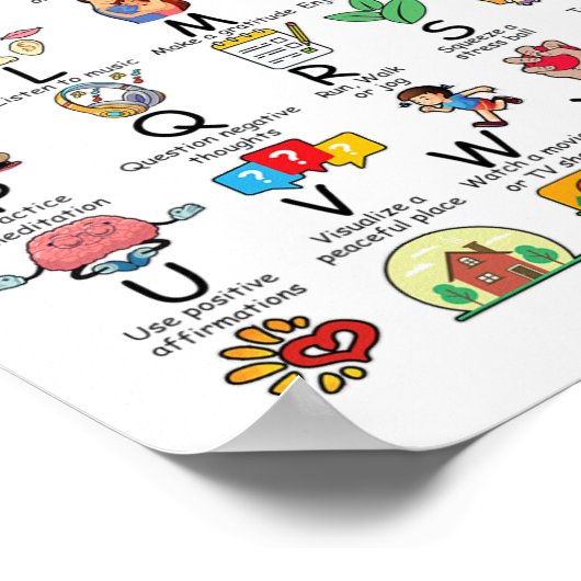 Poster Compétences d'adaptation en santé Alphabet Enseign (Coin)