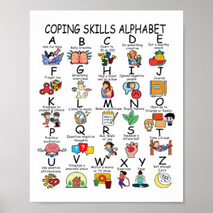 Poster Compétences d'adaptation en santé Alphabet Enseign