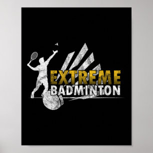 Poster Compétition de jeu de badminton extrême
