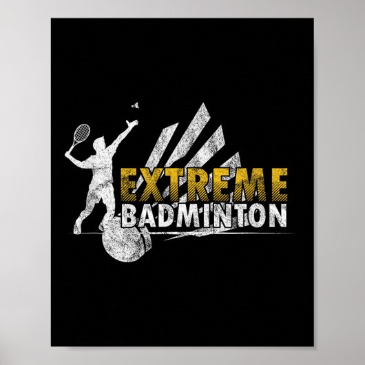 Poster Compétition de jeu de badminton extrême (Devant)