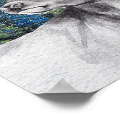 Poster Compilation étoilée de Van Gogh et cerf floral (Coin)