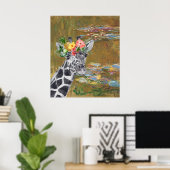 Poster Compilation Monet Lily Pond et Giraffe (Bureau à domicile)