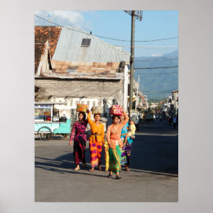 Poster complet (18" x 24") Singaraja Bali Indonési