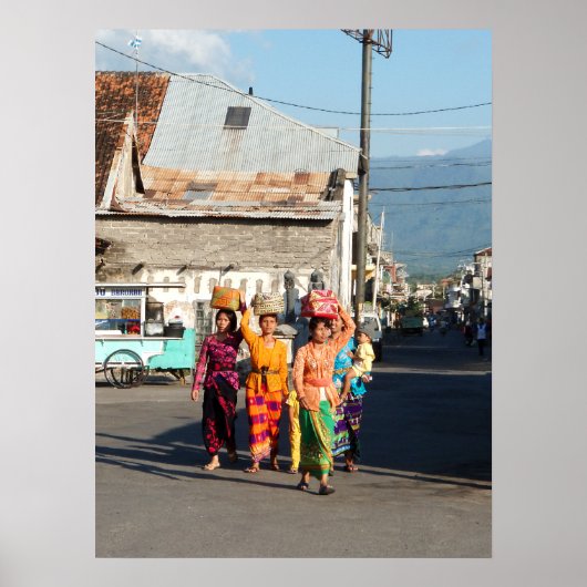 Poster complet (18" x 24") Singaraja Bali Indonési (Devant)