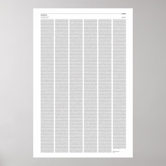 Poster complet du livre de la Genèse (Devant)