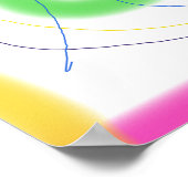 Poster Complété par un cadre coloré (Coin)