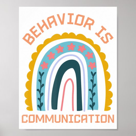 Poster Comportement Est Communication Éducation Spéciale  (Devant)